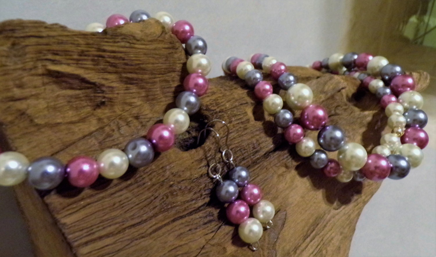 Rose Pink, Silver Grey & Winter White