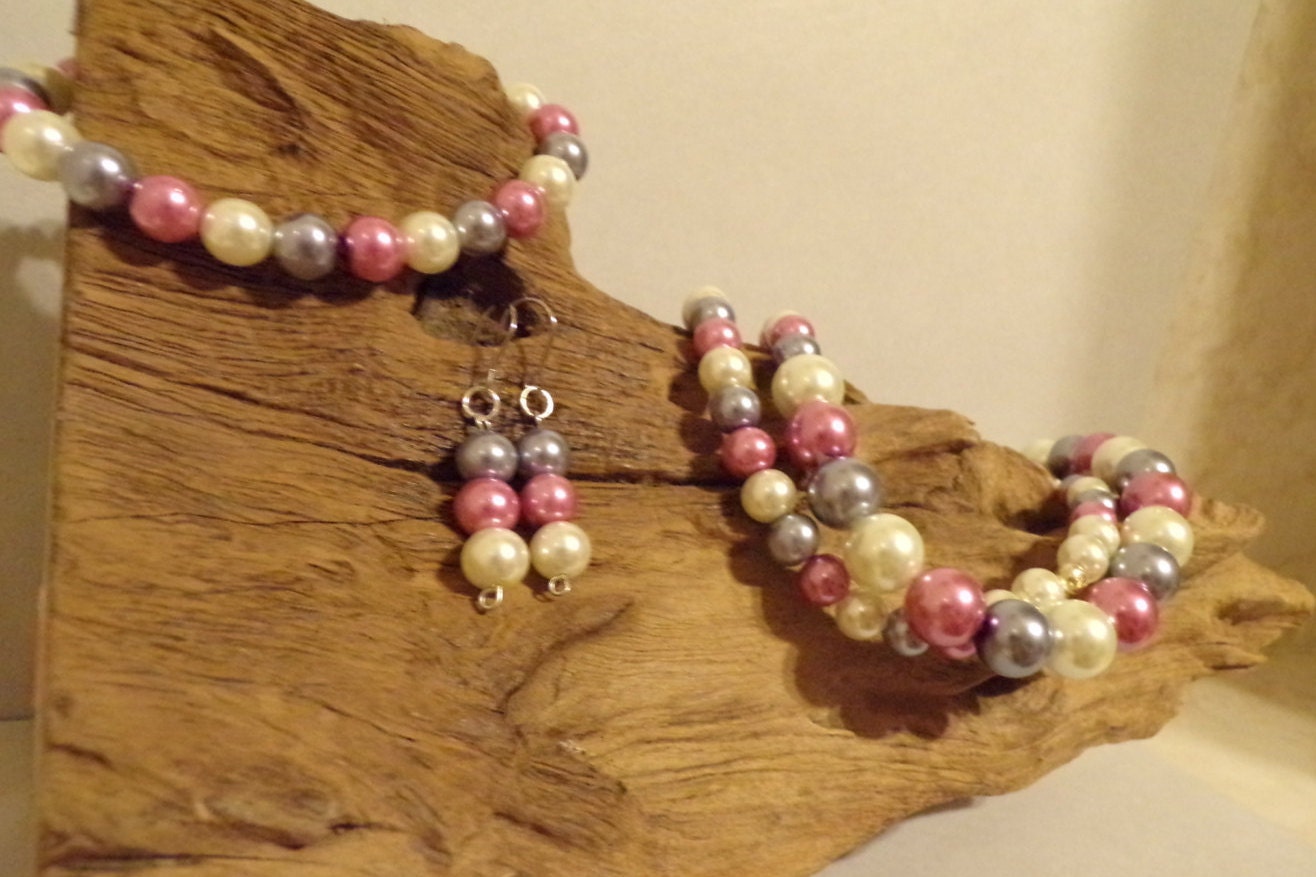 Rose Pink, Silver Grey & Winter White