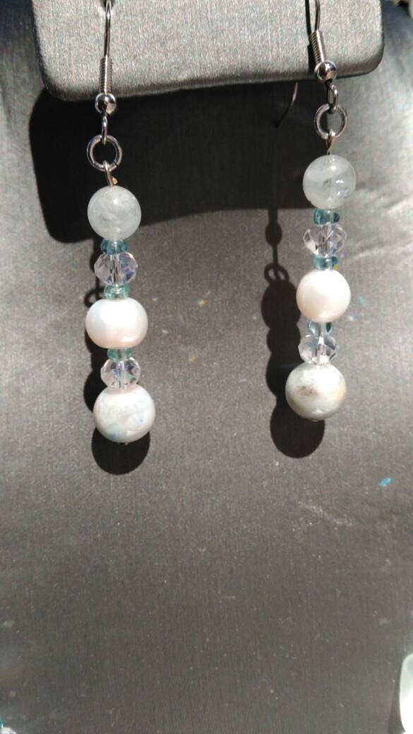 Aqua beauty 3 piece jewelry suite