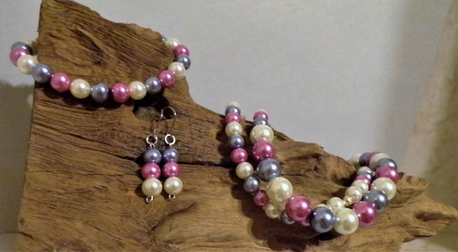 Rose Pink, Silver Grey & Winter White